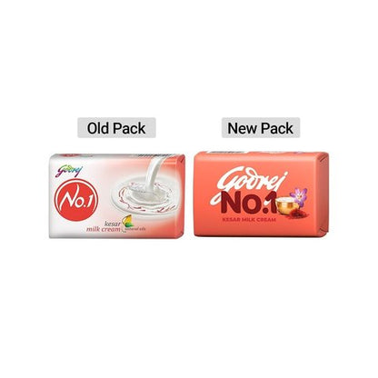 Godrej No.1 Kesar and Milk Cream Bath Soap - Buy 3 Get 1 Free