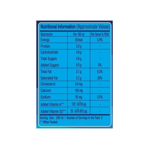 Mother Dairy Toned Milk 1L