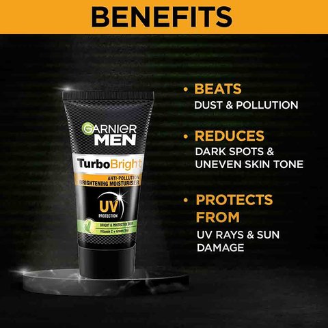 Garnier Men Turbo Bright Anti- Pollution Brightening Men's Face Cream