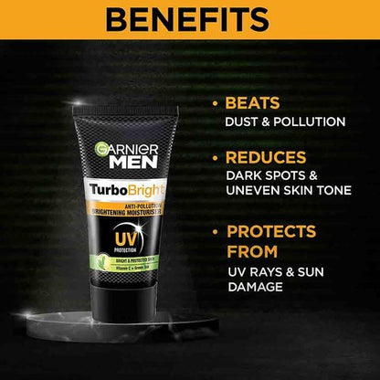 Garnier Men Turbo Bright Anti- Pollution Brightening Men's Face Cream