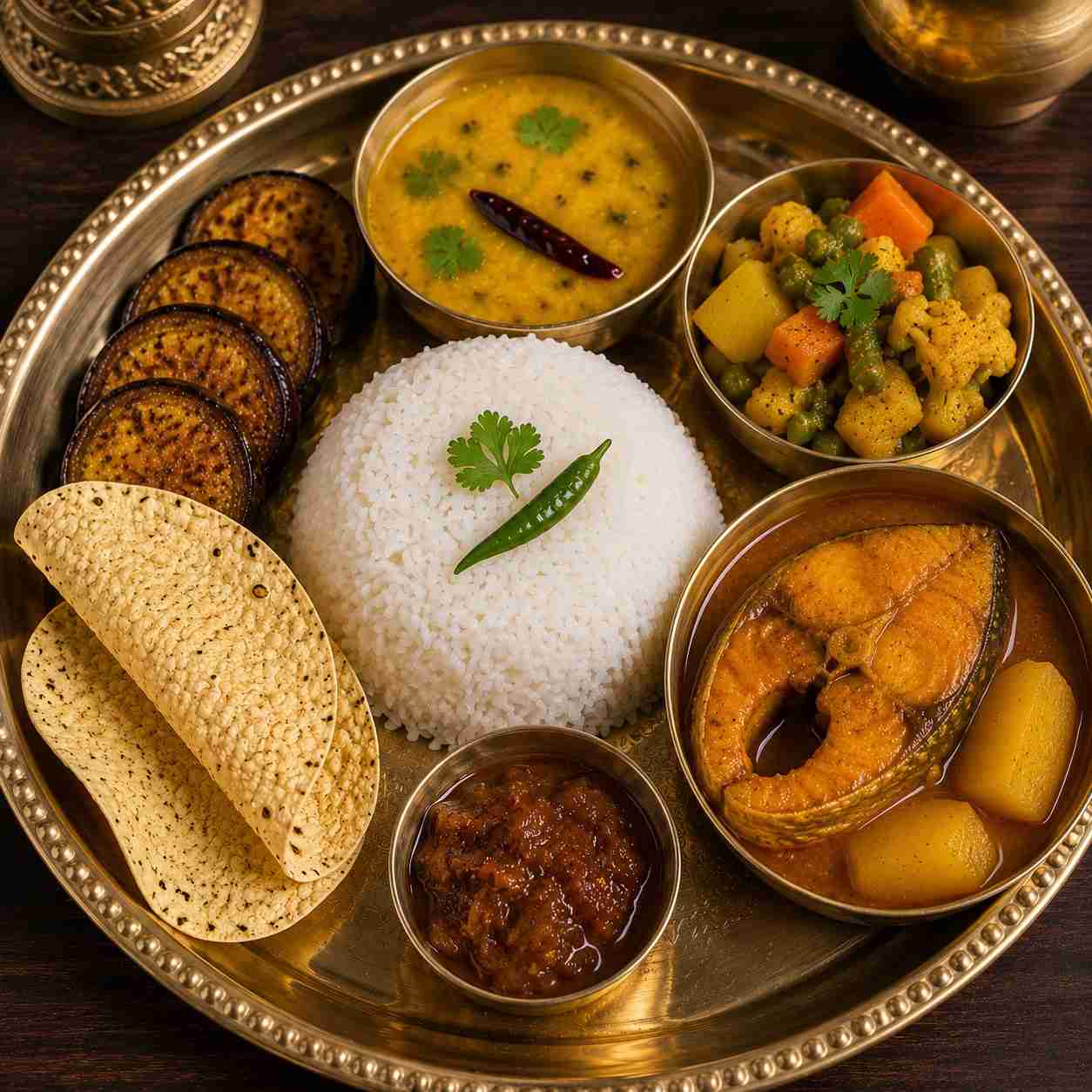 রুই মাছের থালি