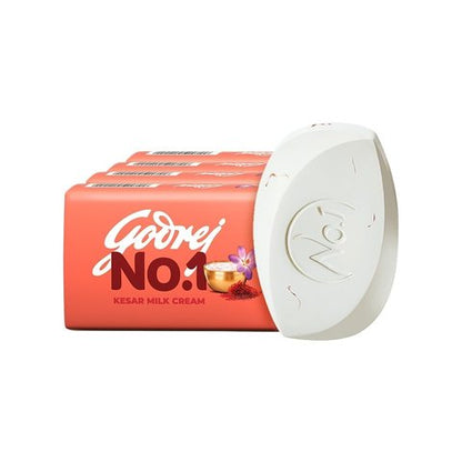 Godrej No.1 Kesar and Milk Cream Bath Soap - Buy 3 Get 1 Free