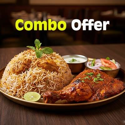 চিকেন বিরিয়ানি  + ১ পিস চিকেন চাপ