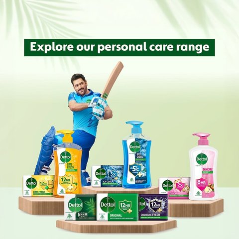 Dettol Lime Fresh Bathing Bar Soap with 12 Hrs Germ Protection